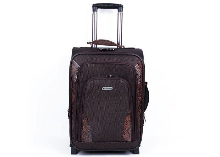 Combination lock EVA trolley case / suitcase with wheels and handle , snakeskin pattern