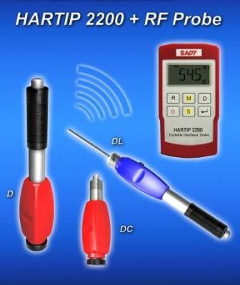 Wireless Portable Hardness Tester With R / F Probe , Displayed Dual Values