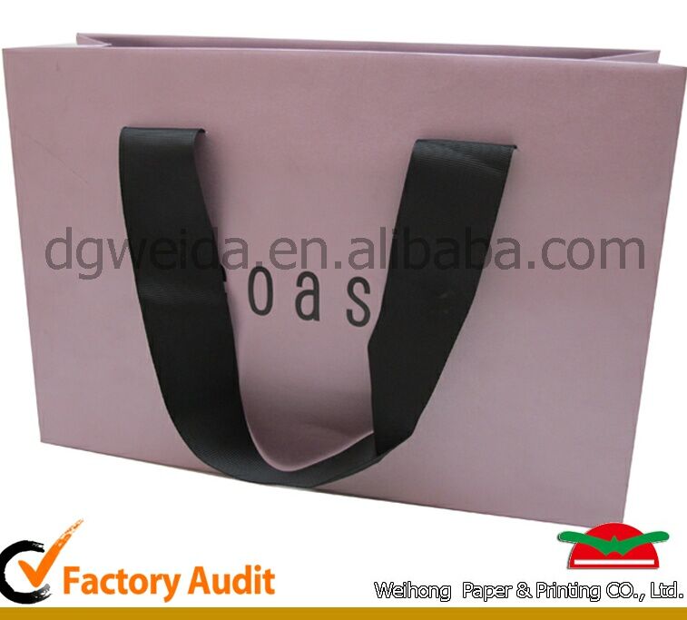 OEM customized logo print fashion paper bag