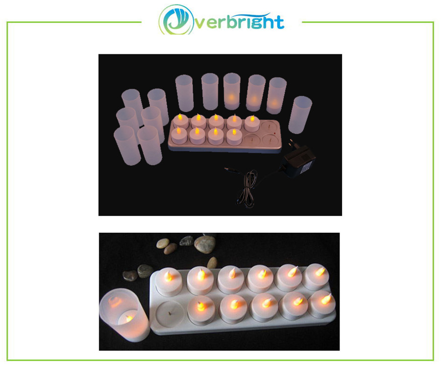 Rechargeable LED Tea Candles Set of 12PCS