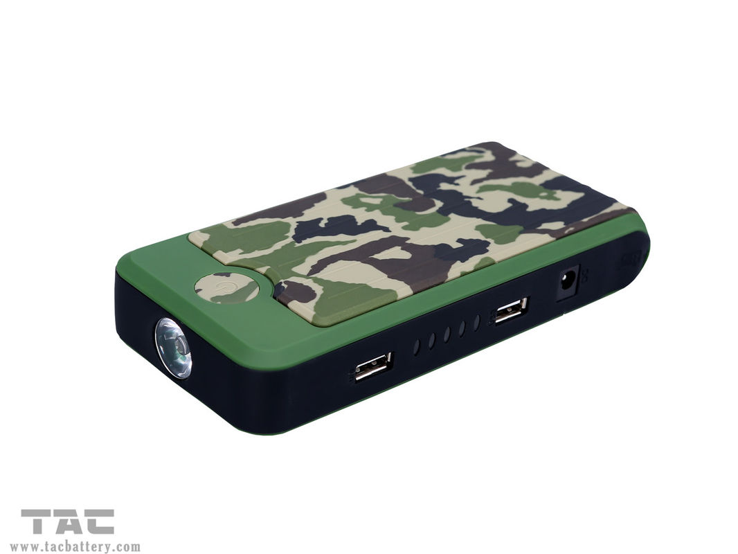 12000mah Arm Green Portable Jump Starter with Double USB and Flashlight
