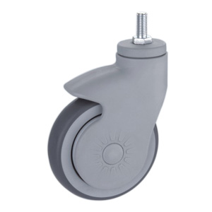 Threaded stem hospital casters