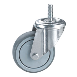 Screw stem soft caster wheels