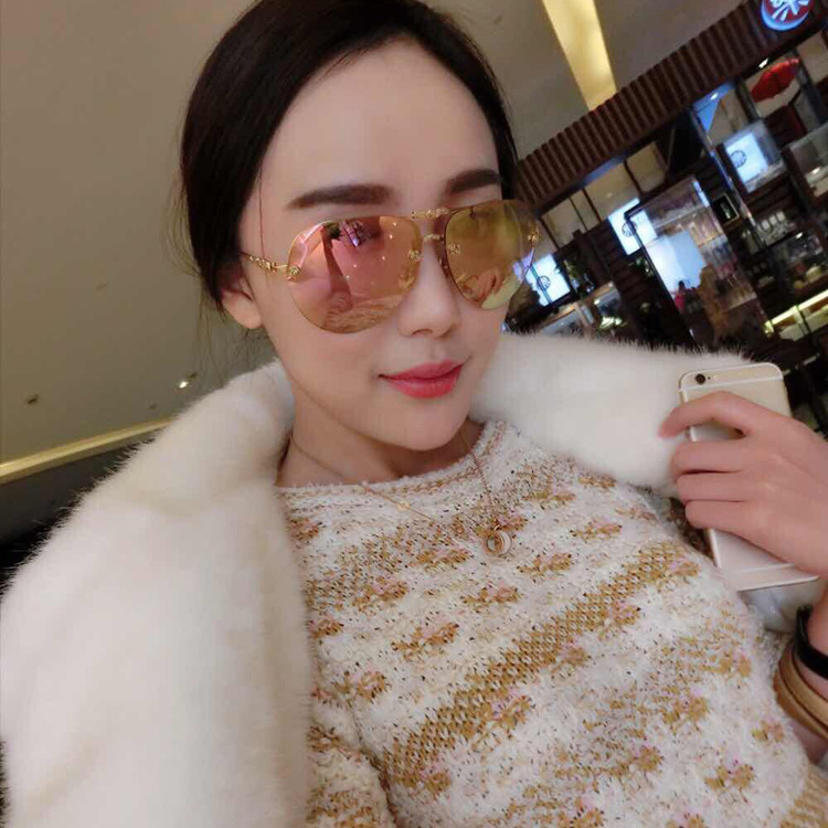 2015 Oversized Titanium Sun Glasses Super Light Rimless Sunglasses Oculos De Sol Feminino Polarized Foldable Sunglass