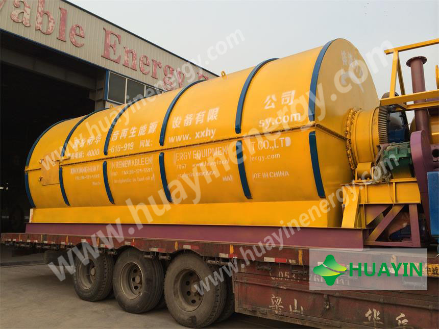 huayin supplied product waste tire to fuel oil machine