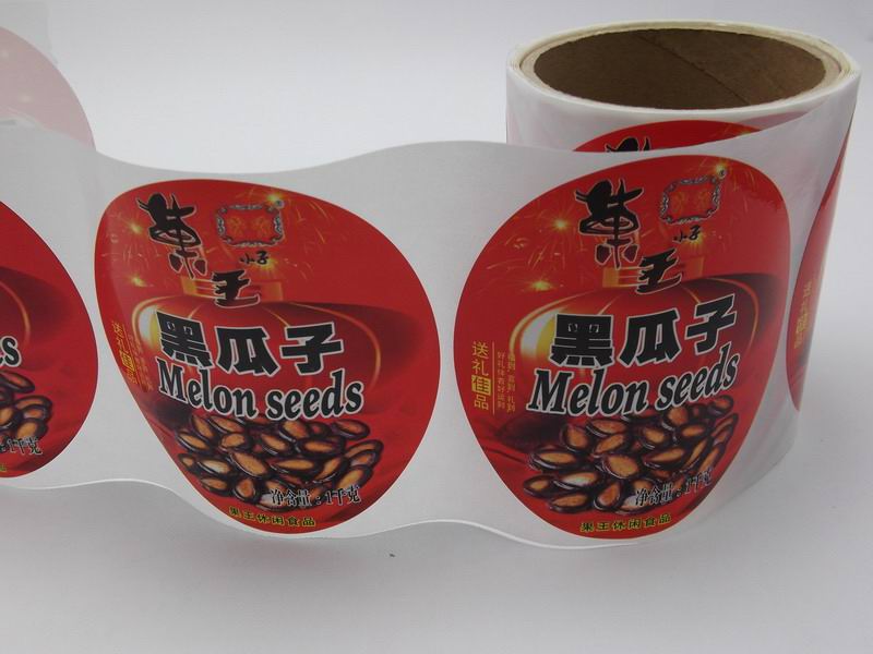 adhesive label sticker for food
