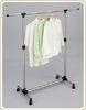 Telescopic Single Pole Clothes Rack / Movable Clothing Drying Hanger with Wheels