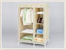 Portable Closet Wardrobe Storage Racks / Sliding Wardrobe Clothes Rack with Wheels