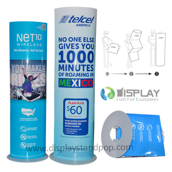 Pop up Cardboard Totem Lama Display Stand, Lama Cardboard Displays with Base
