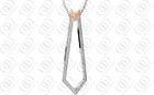 Lady 316L Stainless Steel Pendants Jewelry with CNC Clear , Cubic Zirconia Pendant
