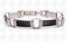 Unique Stainless Steel Bracelets Silver And Black Tones For Men