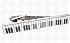 Mens Fashion Piano Key Tie Clip 316L Stainless Steel  Enamel Design