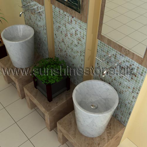 Carrara Pedestal Sink