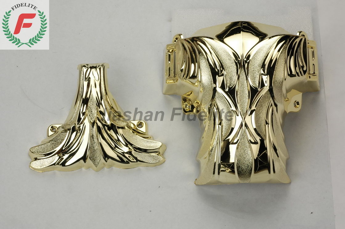 PP or ABS Material Casket Corner Leaf Gold color , Casket Furniture