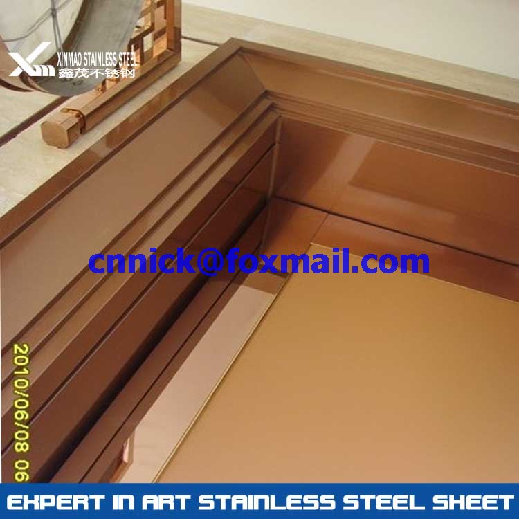 304 brown stainless steel shaped decorative door frame