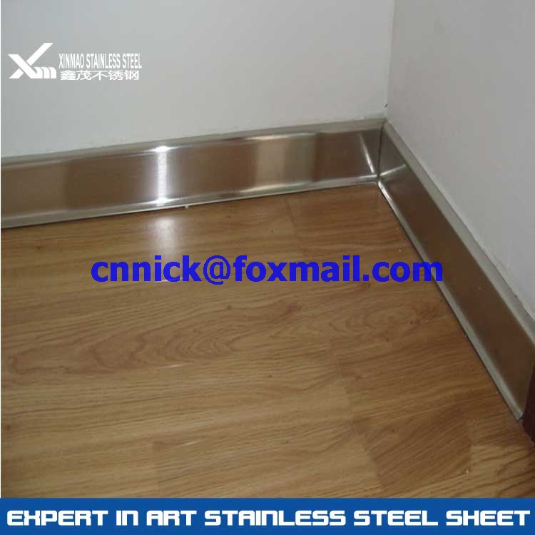 201 hairline finish stainless steel skirting board