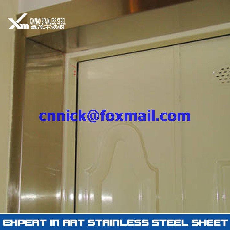 201 304 PVD champange gold stainless steel decorative door frame and window frame