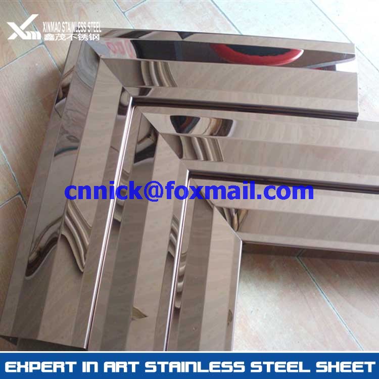 0.8mm 8k mirror finish stainless steel home door frame and window frame