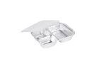 3 compartment Aluminum Food Storage Containers disposable fast food plate