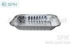 Disposable oblong aluminum foil food container leak proof 550ml