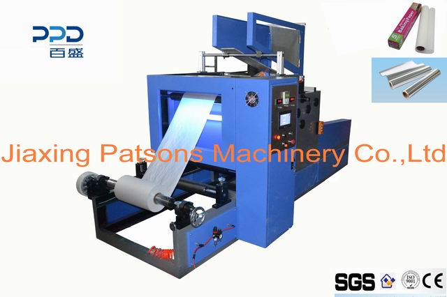 Automatic food baking silicon paper&house foil rewinder