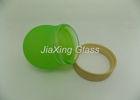 100g Green Glass Cosmetic Jars Wide Mouth Recycled Glass Jar With Plastic Cap