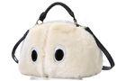 Winter Girl White Fluffy Large Eye High Fashion Handbags with Dumpling Face