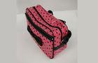 Cute Student Small Shoulder Strap Ladies Cosmetic Travel Bag of Pink PU Leather
