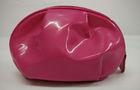 Casual PVC plastic Dumpling Shaped Ladies Cosmetic Bags with Metal Zipper