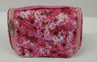Customized Fashionable Pink Floral Small Handle Storage Cosmetics Bags And Cases