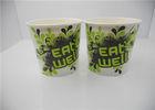 Green Customizable Double Poly Paper Soup Cups 16oz FSC / FDA / SGS