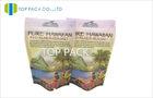 Stand Up Custom Plastic Food Packaging Matte Finished Front Back  Clear Window