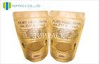 2 Colors Printing Natural Brown Kraft Paper Bags For Sea Salt Spices With Clear Window