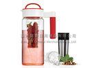 Custom 3 in one glass water infuser pitcher / fruit infusion pitcher 1 - 56oz