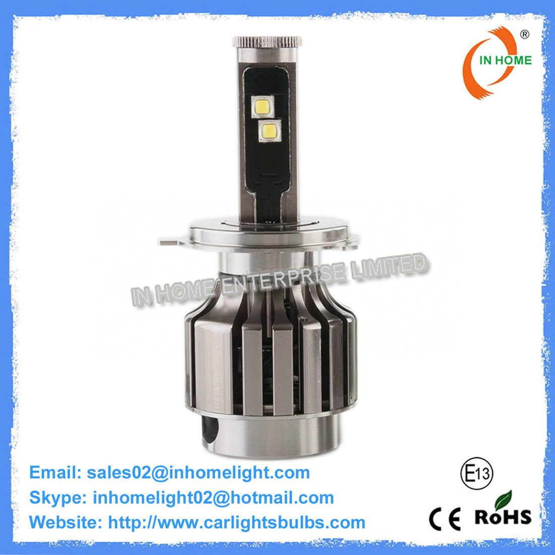 One - Piece Integrated H4 35W Auto LED Headlights Bulbs for Cars