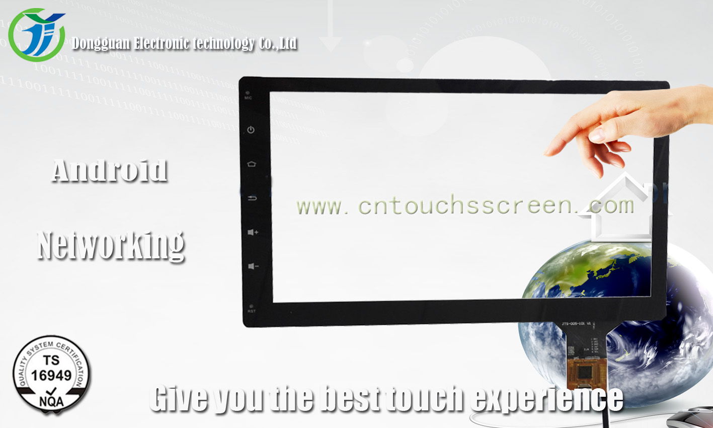 GPS navigator application 10.1 inch projected capacitive touch screen panel