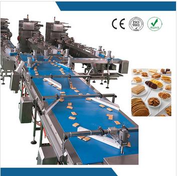 High speed chocolated coated wafer feeding packaging line