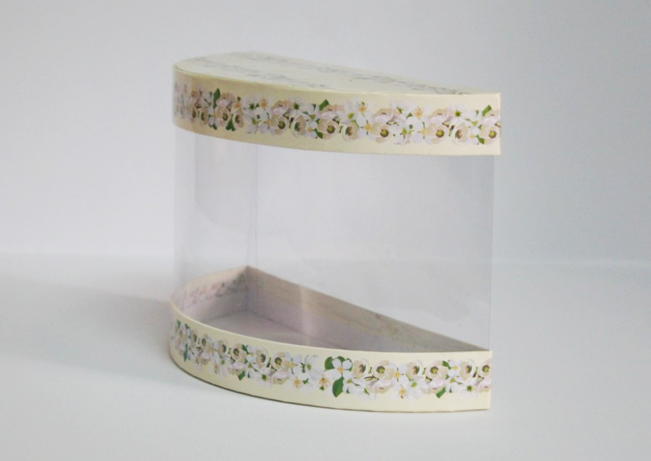Moon Shape Paper Gift Box with Full Size PET window