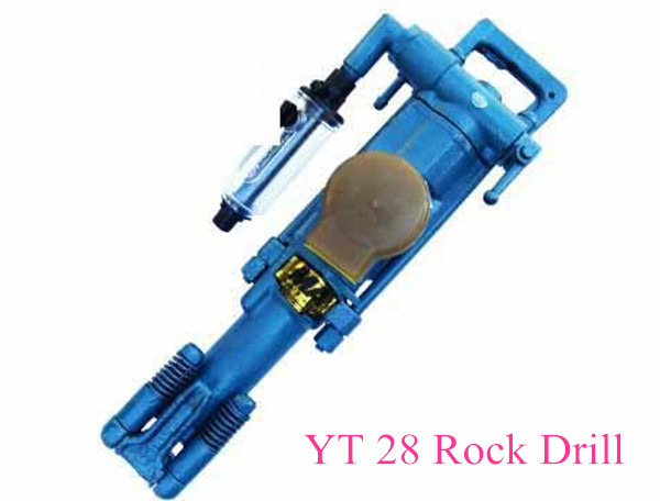 YT 28 rock drill with air leg