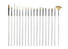 Cosmetic 18 Piece Flat Nail Art Brushes For Makeup / Nail Art Fan Brush