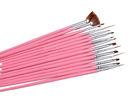 Dotting Tool Fine Nail Art Brushes For Makeup With Fan Brush / Pen Design