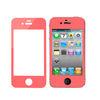Pink Anti Explosion Colored Tempered Glass Screen Protector for iPhone 4 4s