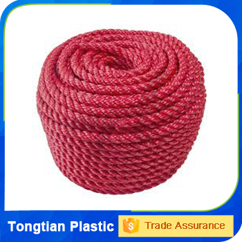 3 strands color PE polyethylene nylon twist rope
