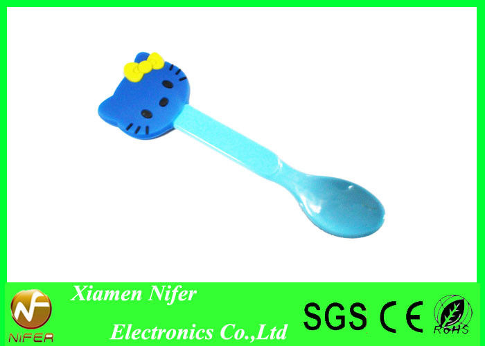 Promotional Silicone Gadgets Cartoon Silicone Kids Spoon Flexible / Lightweight