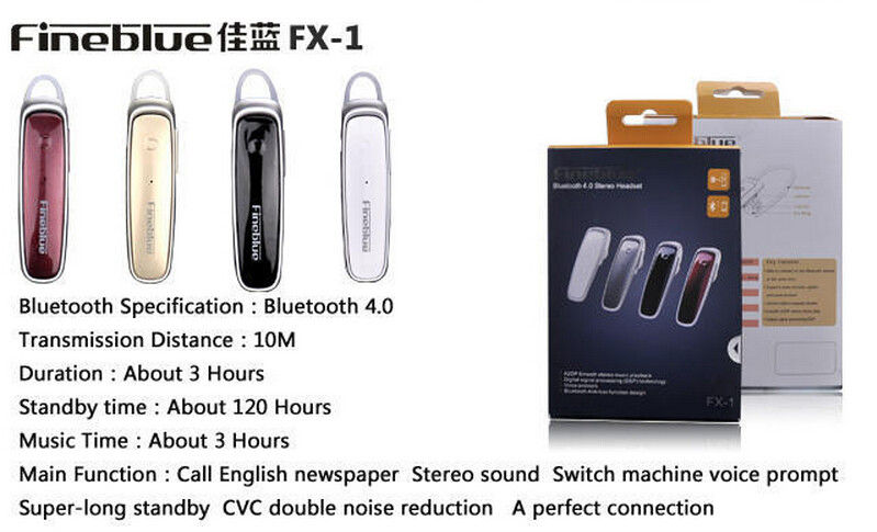 V4.0 EDR Stereo Bluetooth Headset Noise Cancelling , Small In Ear Bluetooth Headphones