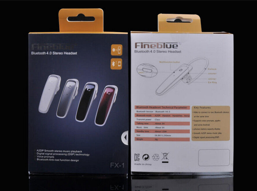 Portable Ear Hook Wireless Stereo Bluetooth Headphones with 3.5mm Audio for Mobile Phone