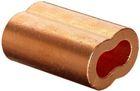 Hourglass Duplex Wire Rope Sleeves / Copper wire rope ferrule