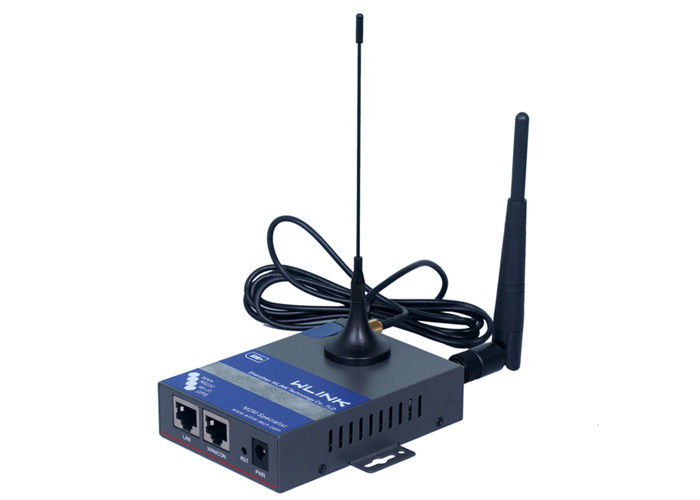 FDD LTE 4G HSPA+ / HSPA 3G M2M Industrial Cellular Router , 2*LAN