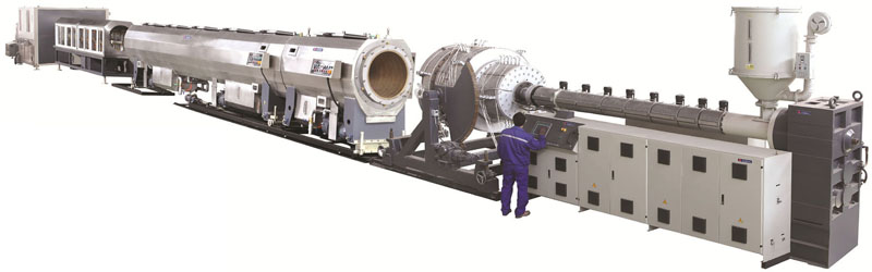 PE pipe extrusion line