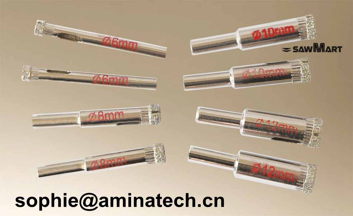 Silver Tone Glass Cutting Diamond Hole Saw Tool 